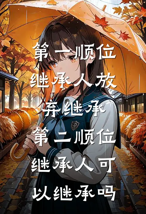 第一顺位继承人放弃继承,第二顺位继承人可以继承吗